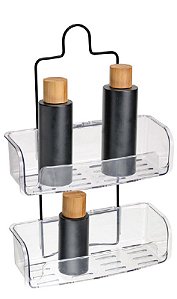 BLACK - PORTA SHAMPOO DUPLO DE REGISTRO PS - 23 X 11 X 35 CM