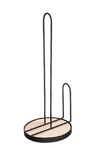 ARAMADO - PORTA PAPEL TOALHA FUNDO MADEIRA Ø14,5 X 32,5 CM