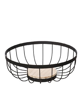 ARAMADO - FRUTEIRA DE MESA RED FUNDO MADEIRA - Ø28,5 X 11 CM