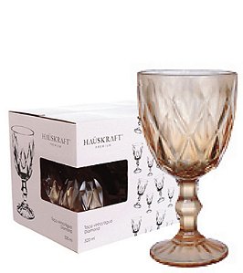 GLASS - TACA 320ML JG C/ 06 PCS DIAMOND ÂMBAR