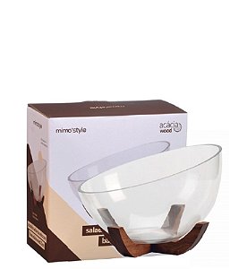 WOOD - SALADEIRA ACLIVE 22,5 CM C/ BASE ACACIA