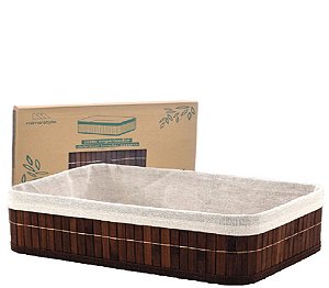 BAMBU - CESTO DOBRÁVEL 29 X 19 X 10 CM ESCURO