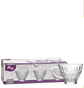 XICARA 220ML JG C/ 03 PCS BOHEMIA