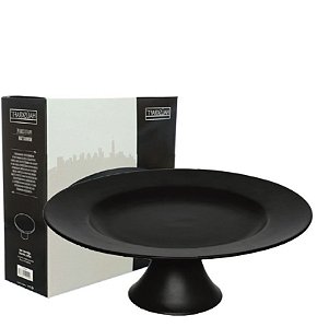 MANHATTAN - CENTRO DE MESA C/ PE DE PORCELANA PRETO 29CM