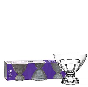 TACA DE SORVETE 100ML JG C/ 03 PCS CASABLANCA