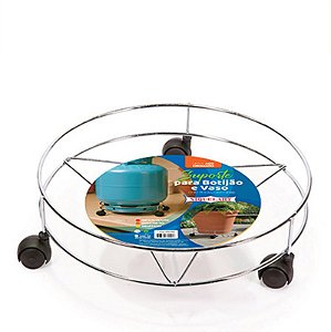 SUPORTE BOTIJÃO GÁS C/ RODÍZIO - Ø30 X 9 CM