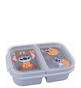 MARMITA C/ TRAVA 500ML C/ 2 DIV STITCH CAPIVARA