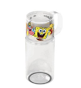 GARRAFA 300 ML C/ CANECA BOB ESPONJA