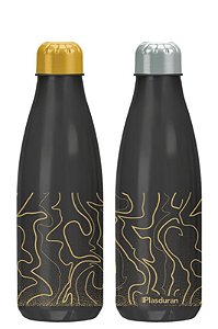 SQUEEZE PET PARIS 600ML PRATA / DOURADA