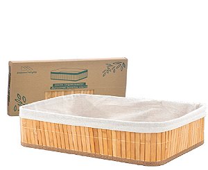 BAMBU - CESTO DOBRÁVEL 33 X 23 X 12 CM CLARO