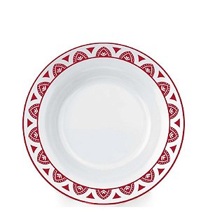 OPALINE MENU PRATO FUNDO 23 CMS VERMELHO DEC - CAIXA C/ 24 PEÇAS