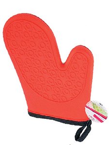 SILICONE - LUVA TERMICA VERMELHO 22 X 18CM