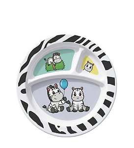 ECOKITCHEN - PRATO P/ REFEICAO INFANTIL ZEBRA Ø21,5 CM