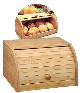 ECOKITCHEN - PORTA PAES C/ TAMPA RETRATIL 30 X 25 X 18 CM
