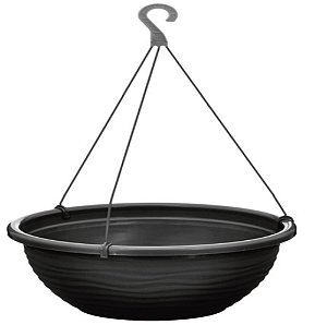 VASO REDONDO ONDULADO 7,7L PRETO SUSPENSO
