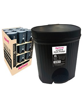 LIXEIRA C/ PEDAL 6L