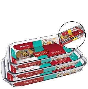 ASSADEIRA RET JG C/ 03 PCS - 1,6L / 2,2L / 2,9L