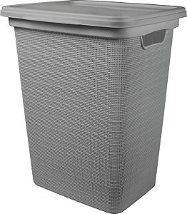 CESTO DE ROUPA JUTA 45L CINZA