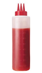 BISNAGA PROFISSIONAL 1.0L VERMELHA BICO TRIPLO