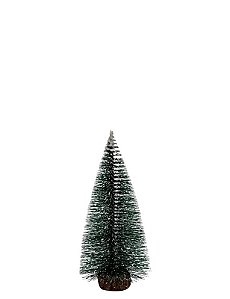 ARVORE DE NATAL DE MESA PINHEIRO 15CM VERDE NEVADO - CAIXA C/ 6 PEÇAS