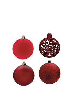 BOLA MISTA DECORADA 8CM C/04 PCS 4MOD