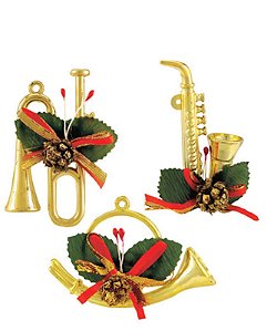 ENFEITE DE NATAL INSTRUMENTO MUSICAL 7 CM C/03 PCS
