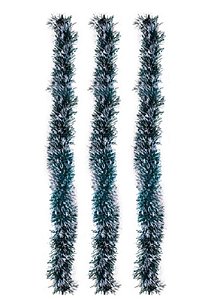 FESTAO NATALINO PVC 5CM X 2M VERDE NEVADO 4 FITAS - CAIXA C/ 1 PEÇAS