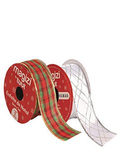 FITA NATALINA ARAMADA 25MM X 3M SORT