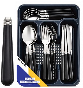 FAQUEIRO 24 PCS C/ PORTA TALHER