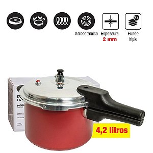 PRESSCOOK - PANELA DE PRESSAO 4,2L MARSALA