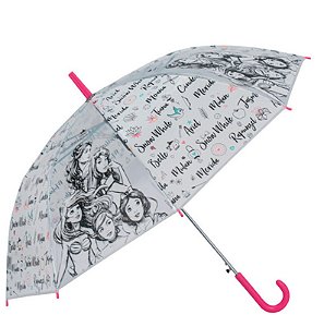 SOMBRINHA PRINCESAS BRANCO E PRETO AUTOMATICA Ø54CM