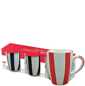 HAUSKRAFT - CANECA CONICA 300ML VERSO JG C/ 03 PCS