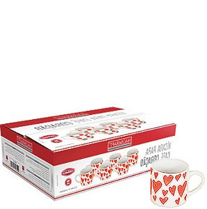 HAUSKRAFT - XICARA 90ML CORACAO JG C/ 06 PCS
