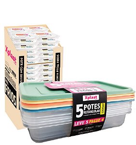 POTE RET 1,2L CJ C/ 05 PCS