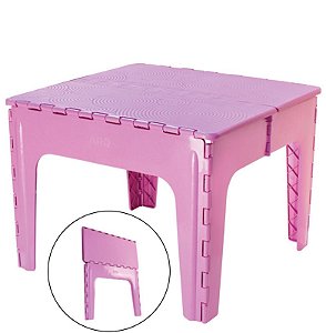 MESA INFANTIL ROSA DOBRÁVEL - 57,5 X 4 X 71 CM