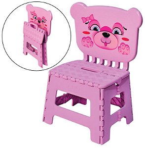 POLTRONA INFANTIL ROSA DOBRÁVEL C/LABEL - 33,2 X 6 X 46,8 CM