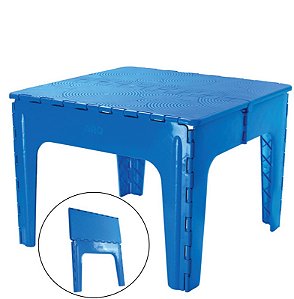 MESA INFANTIL AZUL DOBRÁVEL - 57,5 X 4 X 71 CM