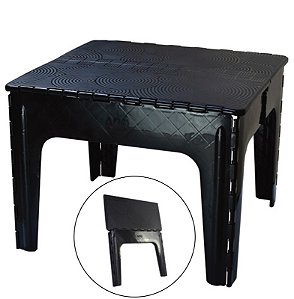MESINHA DE CENTRO DOBRÁVEL PRETA - 57,5 X 4 X 71 CM