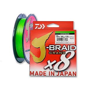 Linha Multifilamento 135m Daiwa J-Braid Grand x8 Chartreuse
