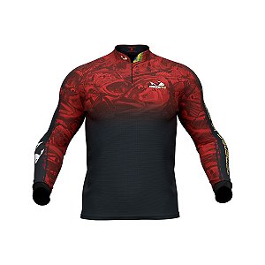 Camisa Pesca Presa Viva Dry Flex Poliéster c/ Elastano Uv50+ Açu 07