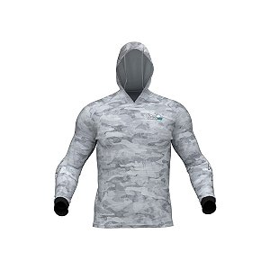 Camisa Pesca Capuz Presa Viva Dry Favo Poliéster Uv30+ Pv 17