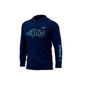 Camisa Pesca Capuz Presa Viva Uv50+ PSVA Poliamida 14