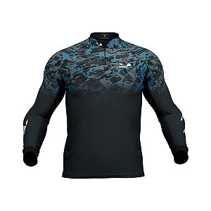 Camisa Pesca Presa Viva Dry Favo Poliéster Uv30+ Team Pv 02