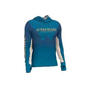 Camisa Pesca Mar Negro X-Protection Sublimada Fish Tail