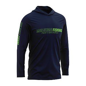 Camisa Pesca Mar Negro X-Protection Poliamida Uv50+ Marinho