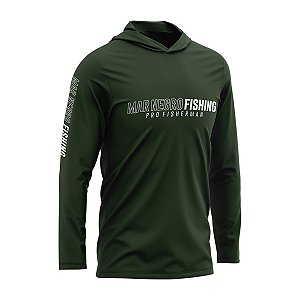 Camisa Pesca Mar Negro X-Protection Poliamida Uv50+ Musgo