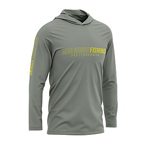 Camisa Pesca Mar Negro X-Protection Poliamida Uv50 Cinza Claro