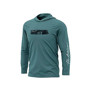 Camisa Pesca Capuz Presa Viva Proteção Uv50+ Poliamida 35