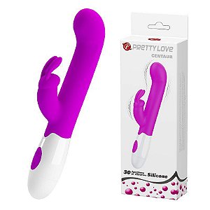 Vibrador Rabbit Centaur  30 Vibrações Roxo - Pretty Love