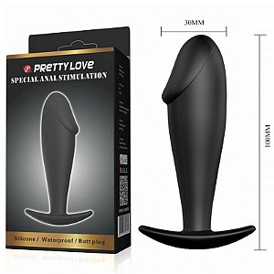 Plug Anal Silicone Formato de Pênis - Pretty Love